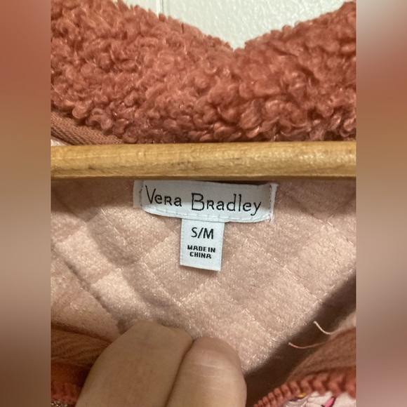 Vera Bradley Sherpa Quilted Paisley Fig Oversized Pull Over Sweater Size S/M - Picture 9 of 11